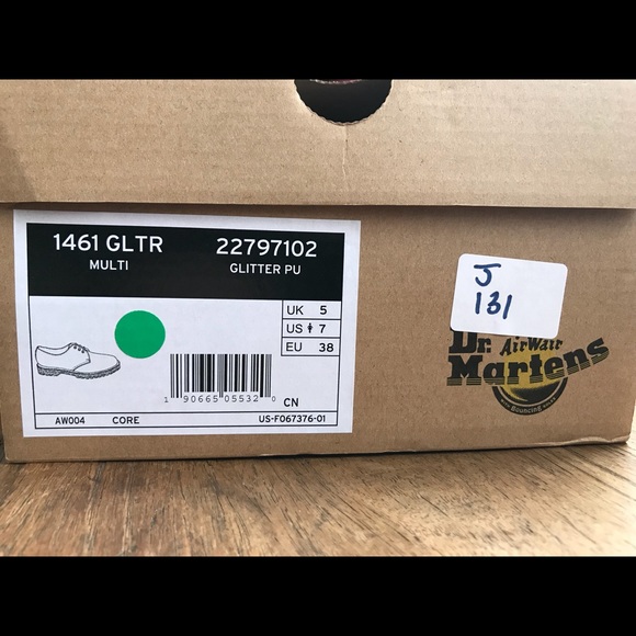 1461 Dr. Martens Glitter Pu Shoes - Multi Glitter - Picture 6 of 6